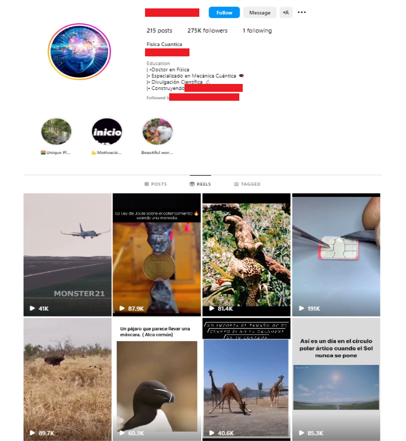 Cuenta de Física - Instagram 275K seguidores - Imagen 1